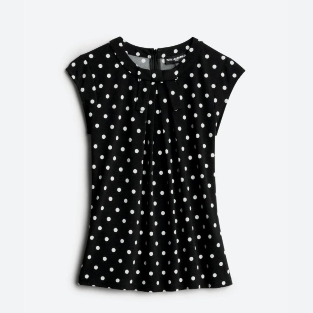 Karl Lagerfeld Paris Polka Dot Blouse